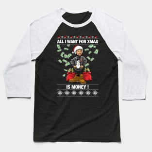 Xmas Money Baseball T-Shirt